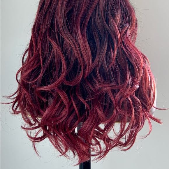Gorgeous 22” Ombre Red Pepper Lace Front Synthetic Wig - Picture 8 of 8